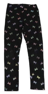 Čierne teplákové legíny s jednorožcami H&M