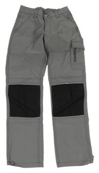 Sivo-čierne outdoorové nohavice s vreckami TopCraft