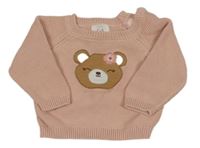 Ružový sveter s medvěďom C&A