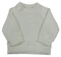 Biela vzorovaná mikina