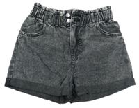Antracitové riflové sukňové kraťasy H&M