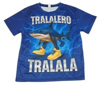 Zafírové tričko so žralokem - Tralalero Tralala