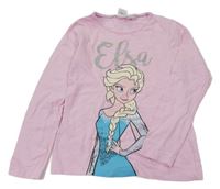 Svetloružové tričko s Elsou Disney