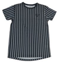Tmavošedé pruhované tričko Primark