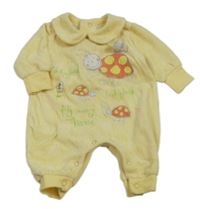 Žltý zamatový overal s lienkou Mothercare