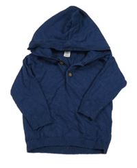 Tmavomodrý ľahký sveter s kapucňou M&S