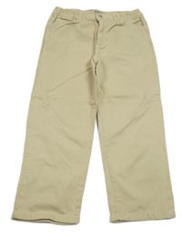 Béžové plátenné nohavice