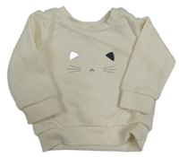 Smotanová mikina s mačkou Primark