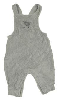 Sivé zamatové na traké tepláky s velrybou Next