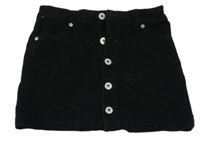 Čierna menšestrová prepínaci sukňa s vreckami Bluezoo