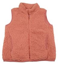 Ružová huňatá prepínaci vesta UNIQLO