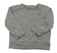 Sivá melírovaná mikina s výšivkou Next