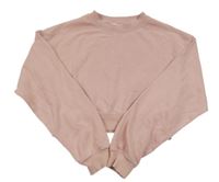Svetloružová crop mikina H&M