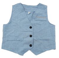 Světlemodrá melírovaná společenská vesta shein