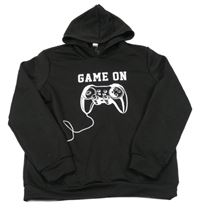 Čierna mikina s ovladačem a kapucňou shein