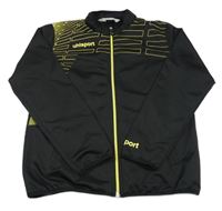 Čierno-žltá vzorovaná športová prepínaci mikina s nápisom