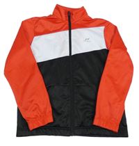 Černo-červeno-bílá sportovní propínací mikina 