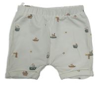 Biele kraťasy s parníky H&M