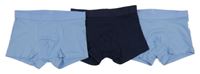 3x boxerky - 2x modré + tmavomodré H&M