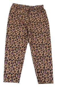 Hnedé leopardí legíny Shein
