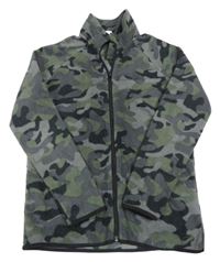 Šedo-khaki army fleecová prepínaci mikina Y.F.K.