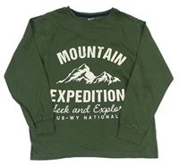 Khaki tričko s horami a nápisom Zeeman