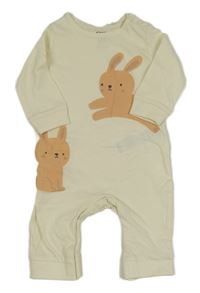Smotanový overal s králíčky Sinsay