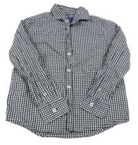 Tmavomodro-biela kockovaná košeľa Tom Tailor