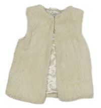 Biela kožušinová podšitá vesta Primark