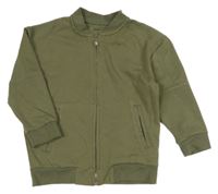 Khaki prepínaci mikina s nápisom Primark