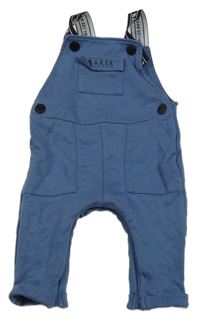 Šedomodré laclové tepláky s logem Baker