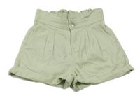 Nové - Mintové riflové paperbag kraťasy Denim Co.