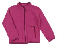 Filová fleecová pruhovaná propínací mikina 