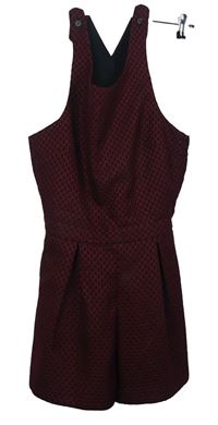 Dámský červeno-černý vzorovaný overal H&M