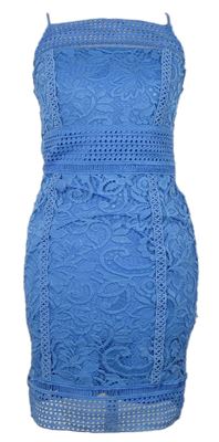Dámské modré krajkové šaty Topshop 