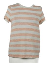 Dámske ružovo-biele pruhované tričko