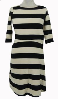 Dámske smetanovo-čierne pruhované šaty Phase Eight