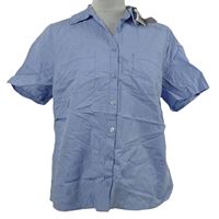 Nové - Dámska svetlomodrá bodkovaná blúzka M&S