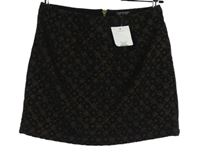 Nové - Dámska čierno-oranžová madeirová melírovaná sukňa Topshop