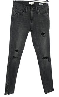 Dámské šedé skinny rifle s prošoupáním Only 