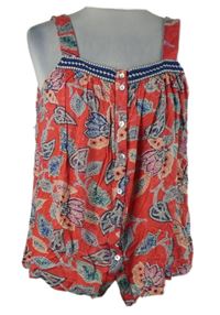 Dámský jahodový květovaný top Monsoon 