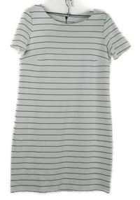 Dámske bielo-tmavomodré pruhované šaty Vila