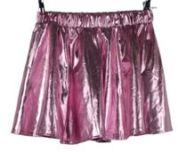 Dámska ružová metalická sukňa