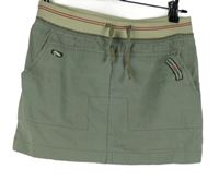 Dámska světlekhaki plátenná sukňa s pruhmi Suzanne