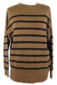 Dámský hnědo-černý pruhovaný svetr George 