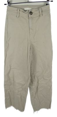 Dámske béžové široké rifle H&M