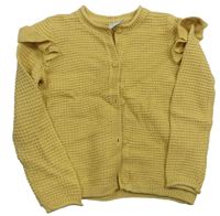 Žltý prepínaci sveter s volánikom Miniclub