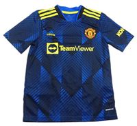 Černo-modrý fotbalový dres Manchester Adidas
