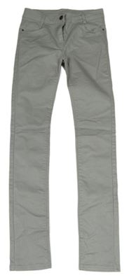 Světlešedé plátěné skinny kalhoty 