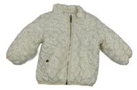 Bílo-zlatá vzorovaná šusťáková zimní bunda River Island